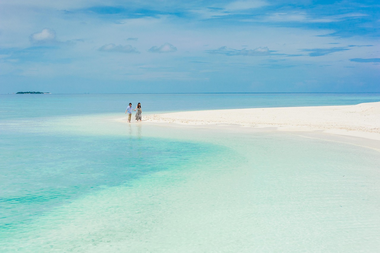 Maldivian lagoon at blue hour
